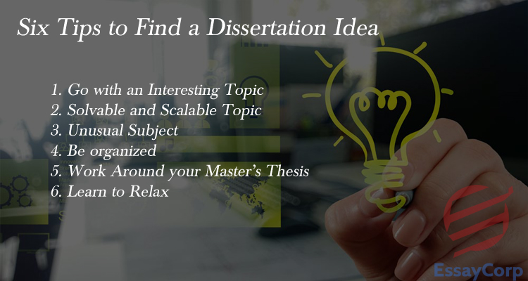 Six Tips to Find a Dissertation Idea